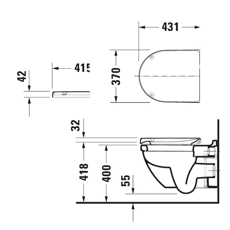 Duravit Starck 3 Сиденье для унитаза с микролифтом, петли нержавеющая сталь, цвет: белый (Спец.цена из наличия) (СО СКЛАДА продаем с 252709 и 012809)