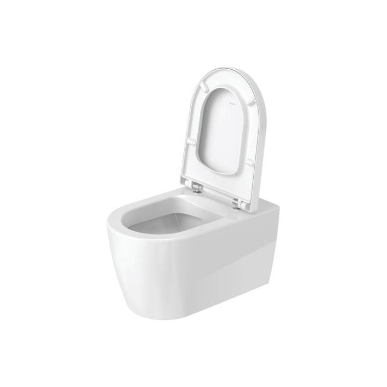 Duravit Me by Starck Сиденье для унитаза, с микролифтом, петли нерж сталь, цвет внутри-белый, снаружи-белый шелковисто-матовый