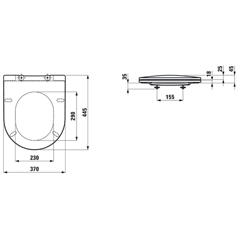 Laufen Pro Сиденье Slim быстросъемн,  для 2095.1, 2095.6/9, 2096.0/4-6, 2295.1/2/6, 2495.8/9, 2595.1/2/5/6/7, цвет белый