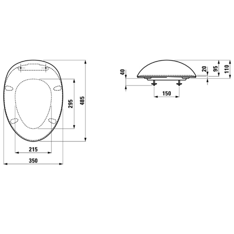 Laufen Alessi One Сиденье для унитаза 481x350x107мм с микролифтом, цвет: белый