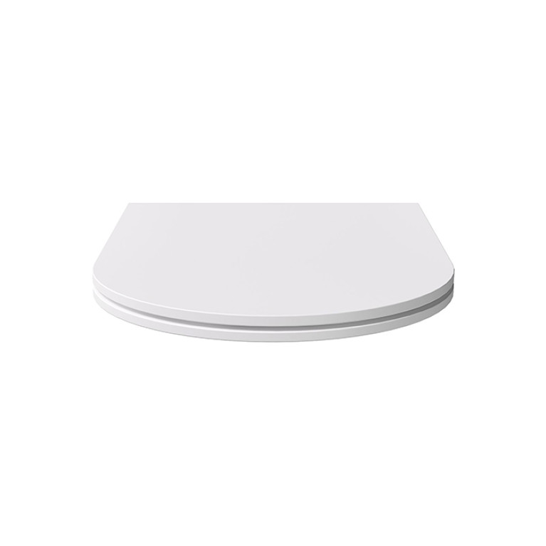 Alice Hide Сиденье с крышкой для унитаза Round, тонкое, с микролифтом, белый матовый, крепления хром