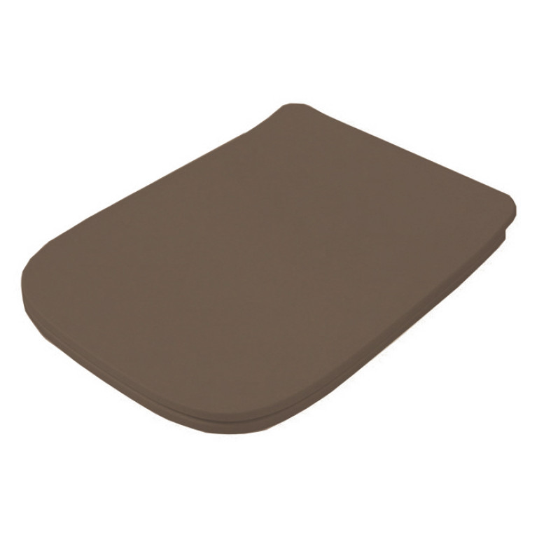 ARTCERAM A16 Сиденье с крышкой для унитаза, с микролифтом, петли хром, цвет Brown tortora