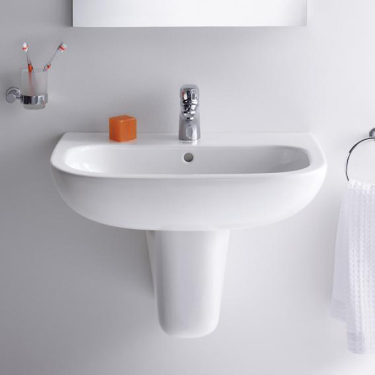 Duravit  D-CODE Полупьедестал для раковин D-Code. Полупьедестал D-Code для умывальников 07054500002/07484500002, крепление к стене в комплекте