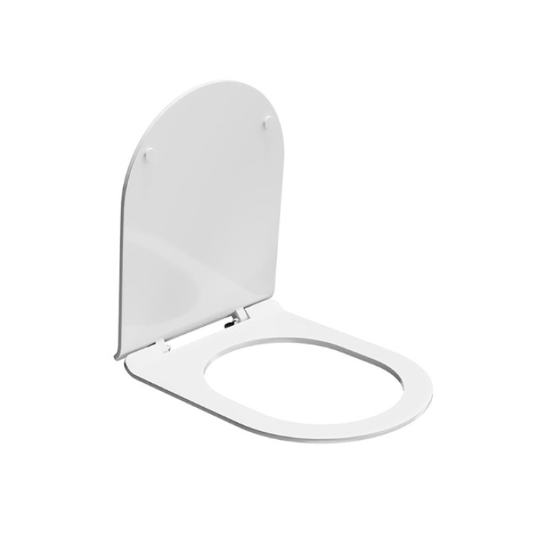 Kerama Marazzi Сиденье PLAZA Modern для подвесного унитаза, быстросъемное с softclose, белое глянцевое  (продажа ТОЛЬКО с унитазом MO.wc.02!)