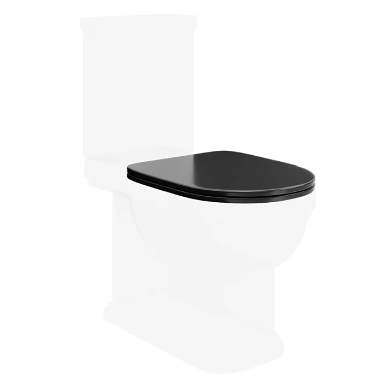 Kerama Marazzi Сиденье POMPEI для напольного унитаза, быстросъемное с softclose, черное глянцевое