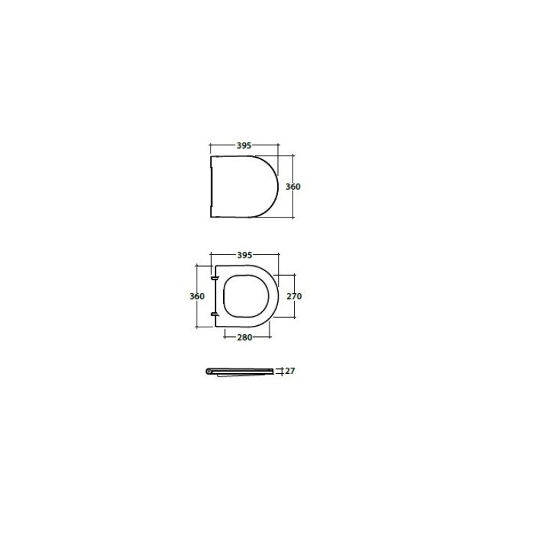 GLOBO Forty3 Сиденье быстросъемное для унитаза FOS04/FOS06/FO003, duroplast, цвет nero opaco/хром, микролифт  (Снято с пр-ва)