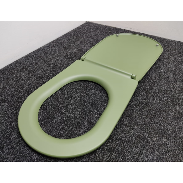 Kerasan Nolita Сиденье для унитаза SLIM быстросъемное, цвет Verde, петли хром (микролифт)