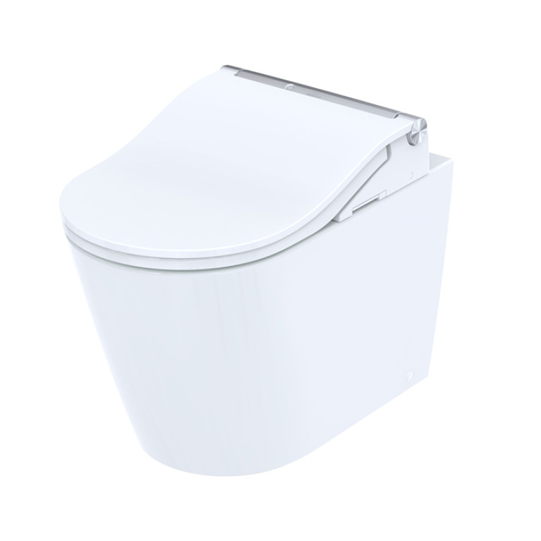 TOTO WASHLET RW  Сиденье 579*391*108мм, с дистанционным управлением и автосмывом, для унитаза CW542/CW563,  цвет: белый/отделка серебро