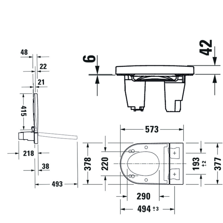Duravit Starck f Plus New Сиденье Sensowash для унитаза 2510092096, цвет белый (автосмыв только с инст. WD1039 и клав. WD5013)