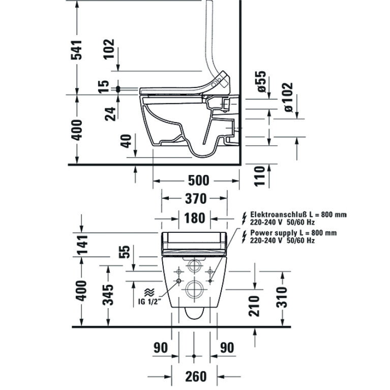 Duravit Sensowash Classic Крышка биде с функциями декальцинации  и удаления запахов (СПЕЦЦЕНА с нашего склада)