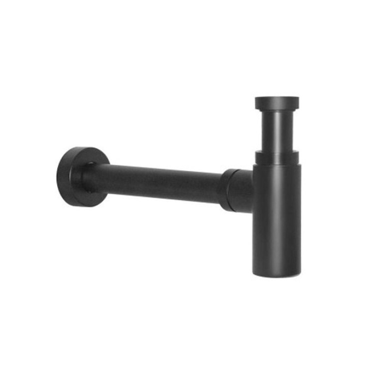 Duravit Сифон декоративный 1/4 удлиненный для донного клапана, цвет чёрный матовый
