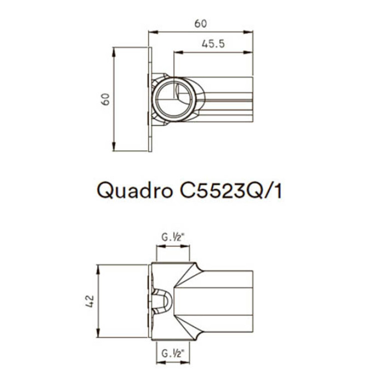 Nicolazzi Scarichi Встраиваемая часть для настенного смесителя Quadro