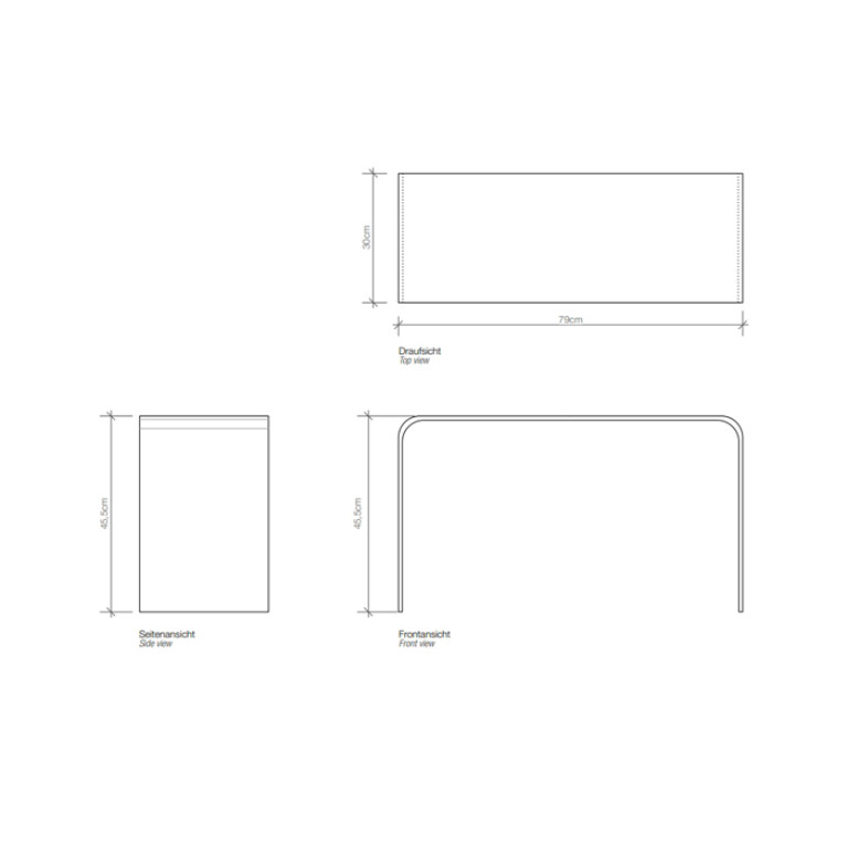 Decor Walther DW 80 XL Скамья 80x30x45см, акрил, цвет: черный