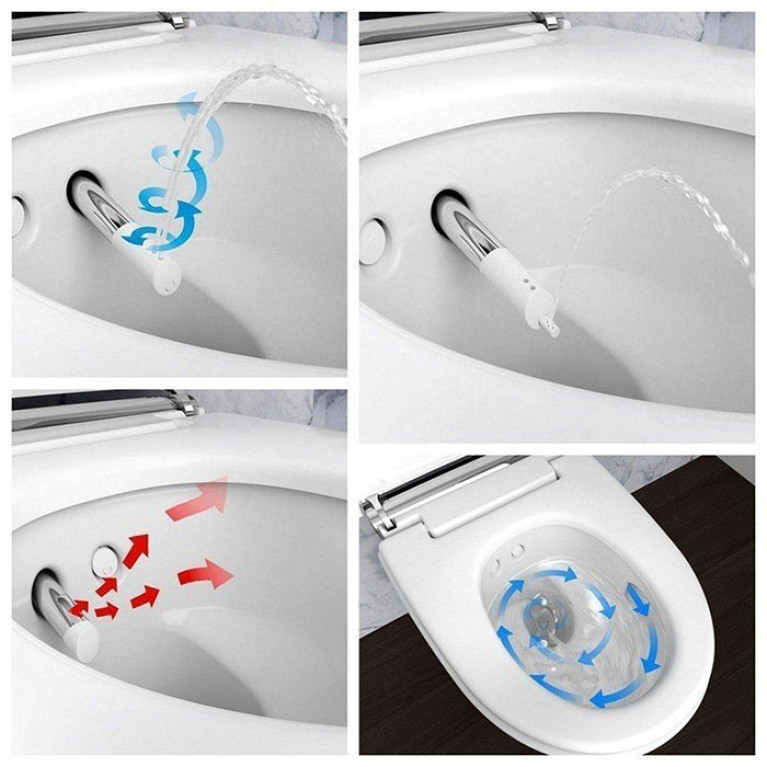 Geberit AquaClean Mera Comfort Унитаз-биде подвесной, белый / KeraTect, декор. панель: хром глянцевый (замена 146.214.21.1)