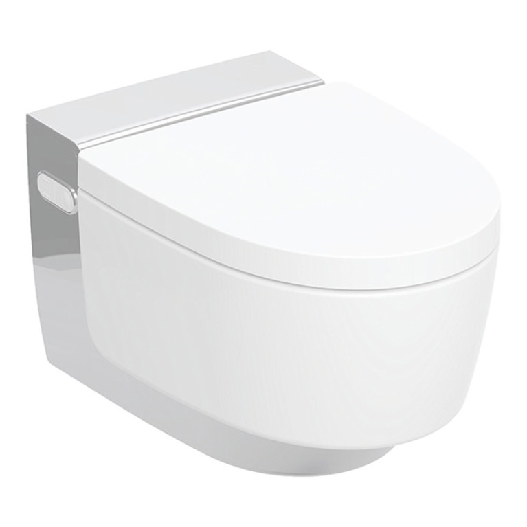 Geberit AquaClean Mera Comfort Унитаз-биде подвесной, белый / KeraTect, декор. панель: хром глянцевый (замена 146.214.21.1)