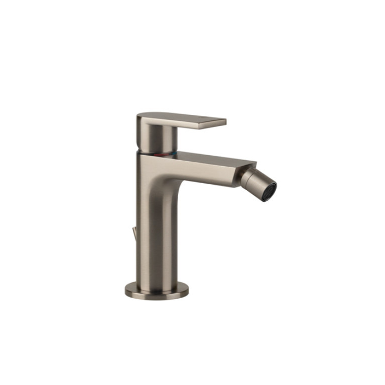 Gessi Emporio Via manzoni Смеситель для биде с донным клапаном и соединительными шлангами, цвет: Finox Brushed Nickel