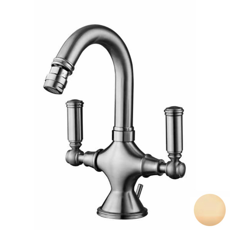Bossini Liberty Смеситель для биде на 1 отв., с поворотным изливом и заглушкой 1&rdquo;1/4, цвет: Brushed bronze matt