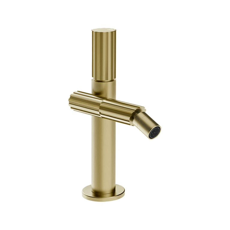 GESSI INCASTRI Смеситель для биде  , излив 106 мм, без донного клапана, цвет: Brass Brushed PVD