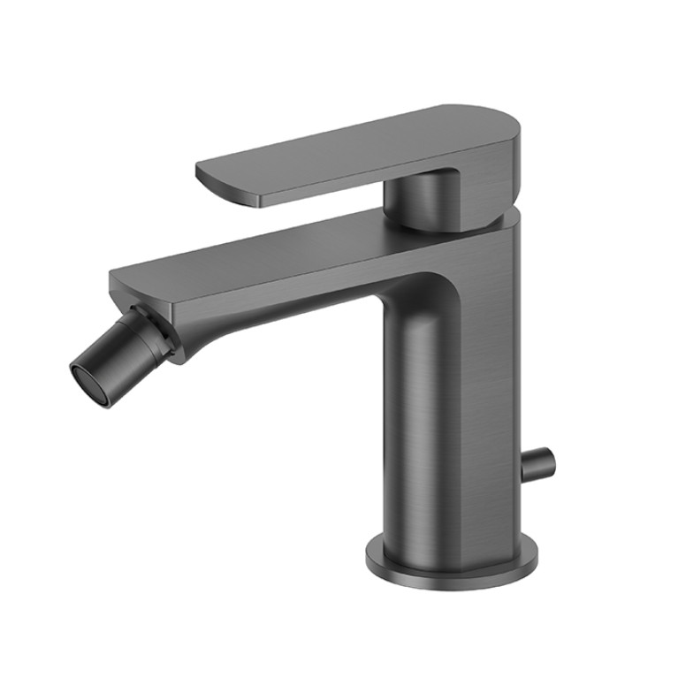 Newform Haka Смеситель для биде с донным клапаном, цвет: PVD brushed gun metal