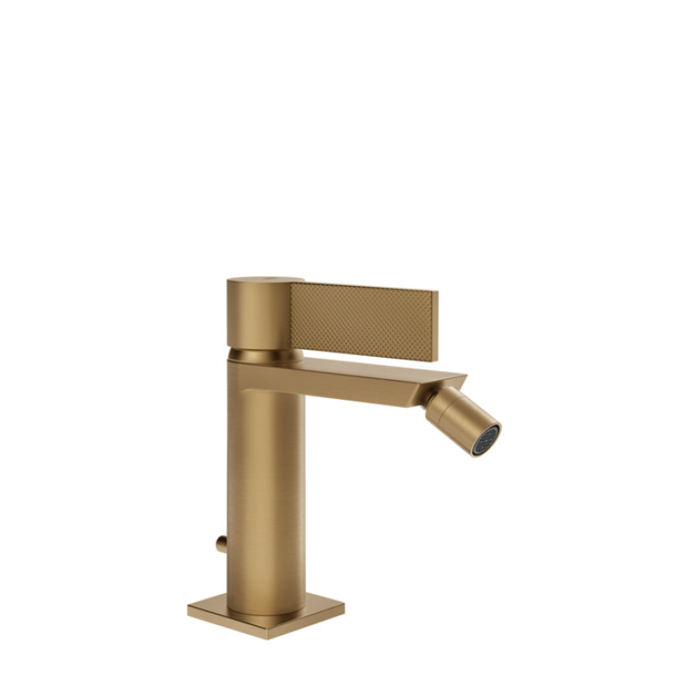 GESSI  INVERSO DIAMANTATO Смеситель для биде с донным клапаном и соединительными шлангами, цвет: Warm Bronze Br PVD