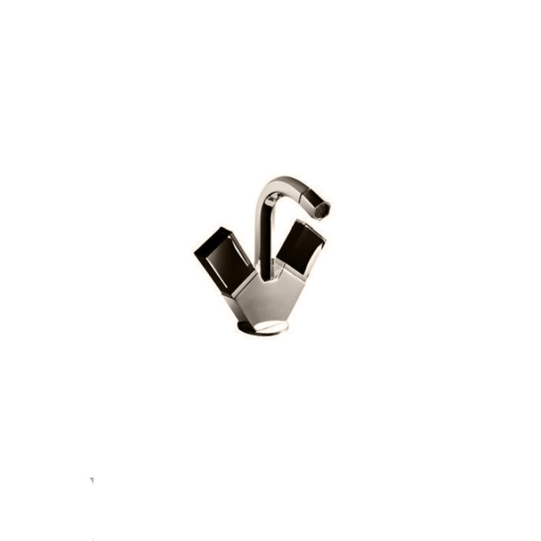 Fantini Venezia Смеситель для биде, 1 отв., с донным клапаном, излив 120мм, цвет: Nickel PVD