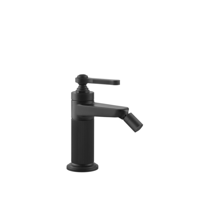 GESSI VENTI20 Смеситель для биде на 1 отверстие, однорычажный, в комплекте с донным клапаном, цвет черный матовый