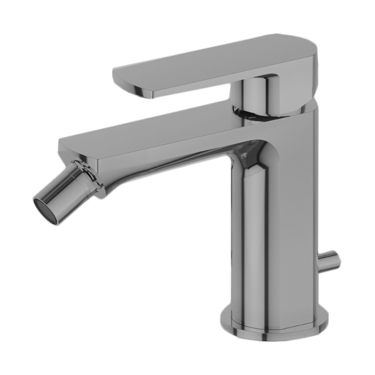 Newform Haka Смеситель для биде с донным клапаном, цвет: PVD brushed stainless steel