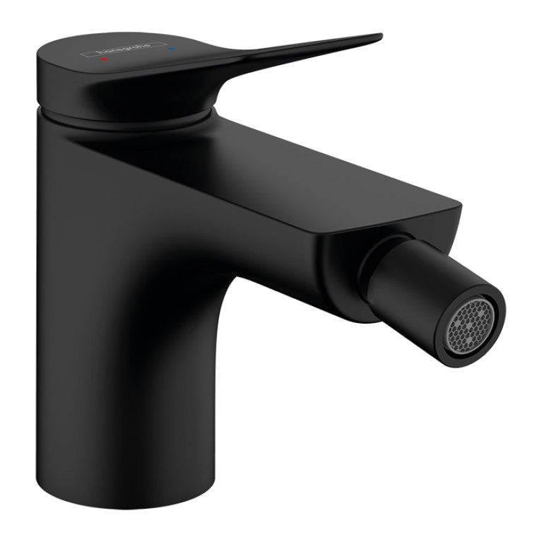 HANSGROHE VIVENIS Смеситель для биде на 1 отверстие, однорычажный, с донным клапаном, цвет черный матовый