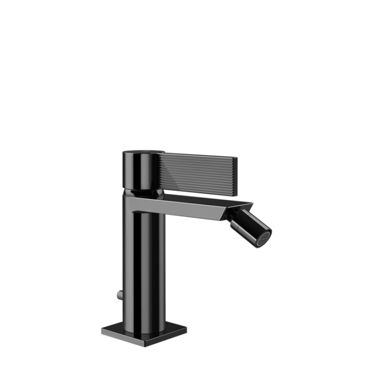 GESSI  INVERSO RIGATO Смеситель для биде с донным клапаном и соединительными шлангами, цвет: Black Metal PVD