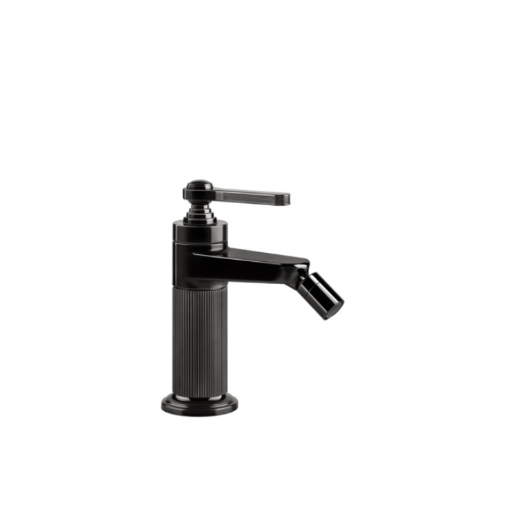 GESSI VENTI20 Смеситель для биде на 1 отверстие, однорычажный, в комплекте с донным клапаном, цвет Black Metal PVD