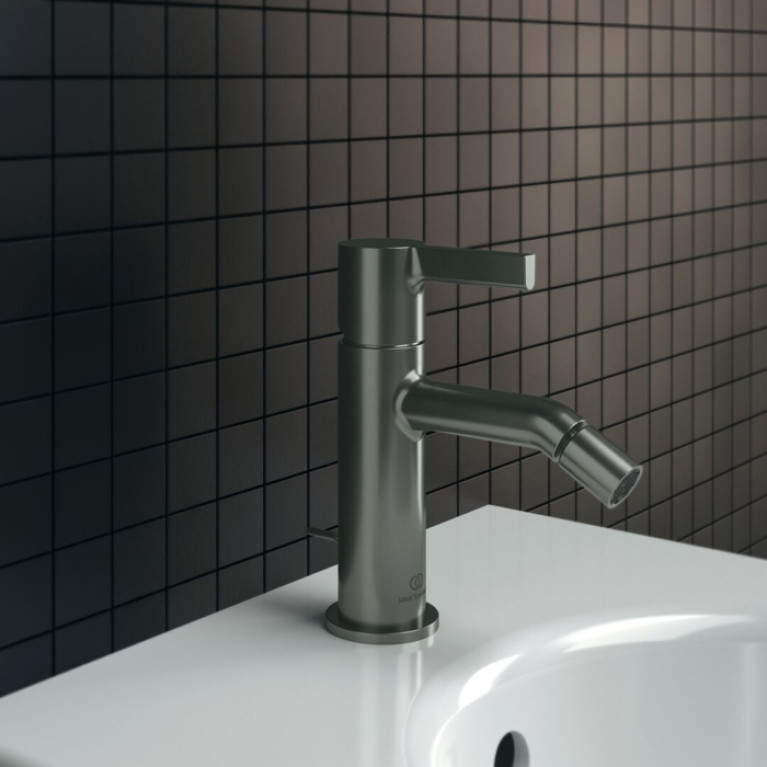 Ideal Standard Joy Смеситель для биде, на 1 отв, с донным клапаном, цвет: PVD Magnetic Grey