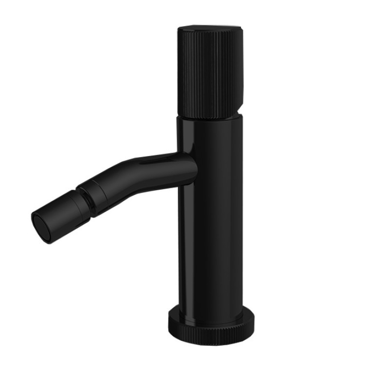Fima Carlo Frattini Spillo-up Смеситель для биде, ручка XS, с донным клапаном , цвет: чёрный матовый