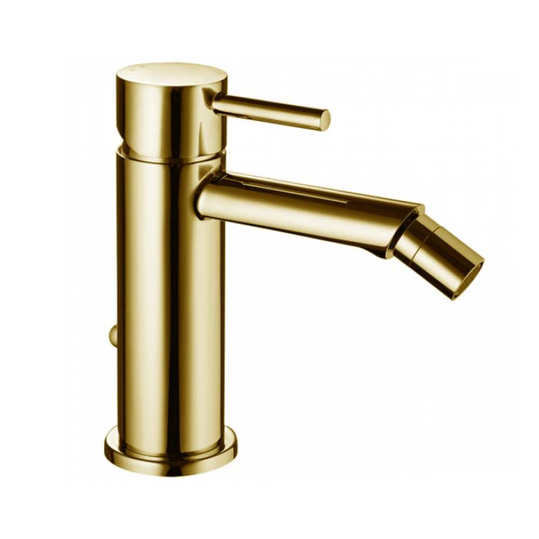 Bossini Oki Смеситель для биде на 1 отв., с донным клапаном 1&rdquo;1/4, цвет: Gold PVD