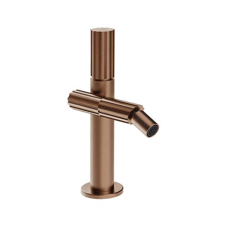 GESSI INCASTRI Смеситель для биде  , излив 106 мм, без донного клапана, цвет: Copper Br. PVD