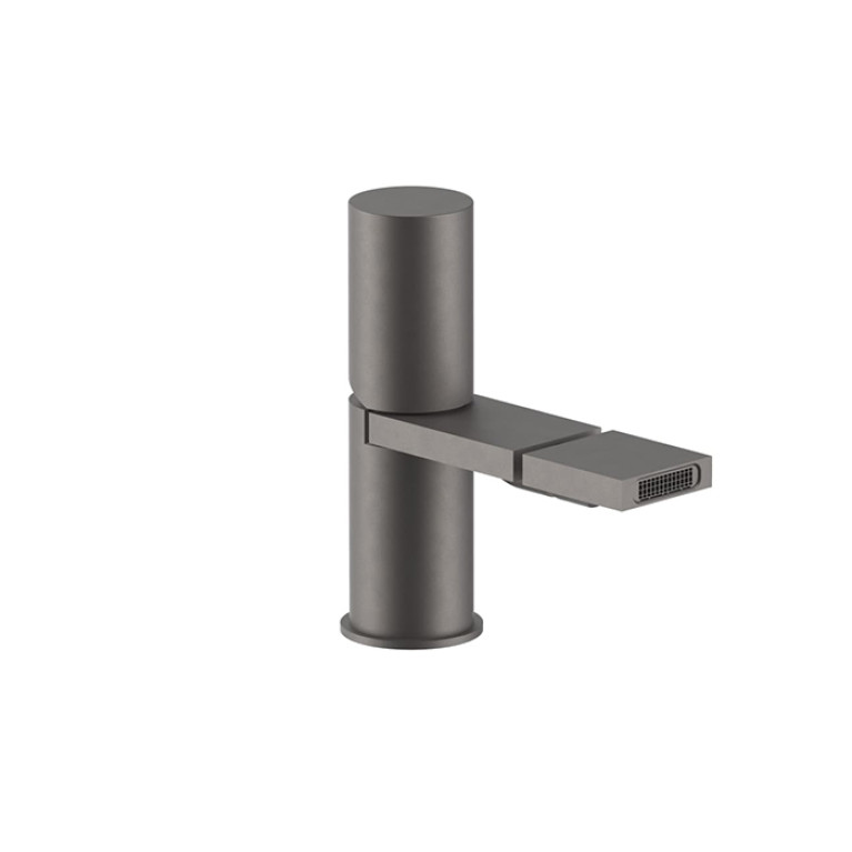Fantini Milano Смеситель для биде, 1 отв., с донным клапаном, излив 125мм, цвет: Matt Gun Metal PVD