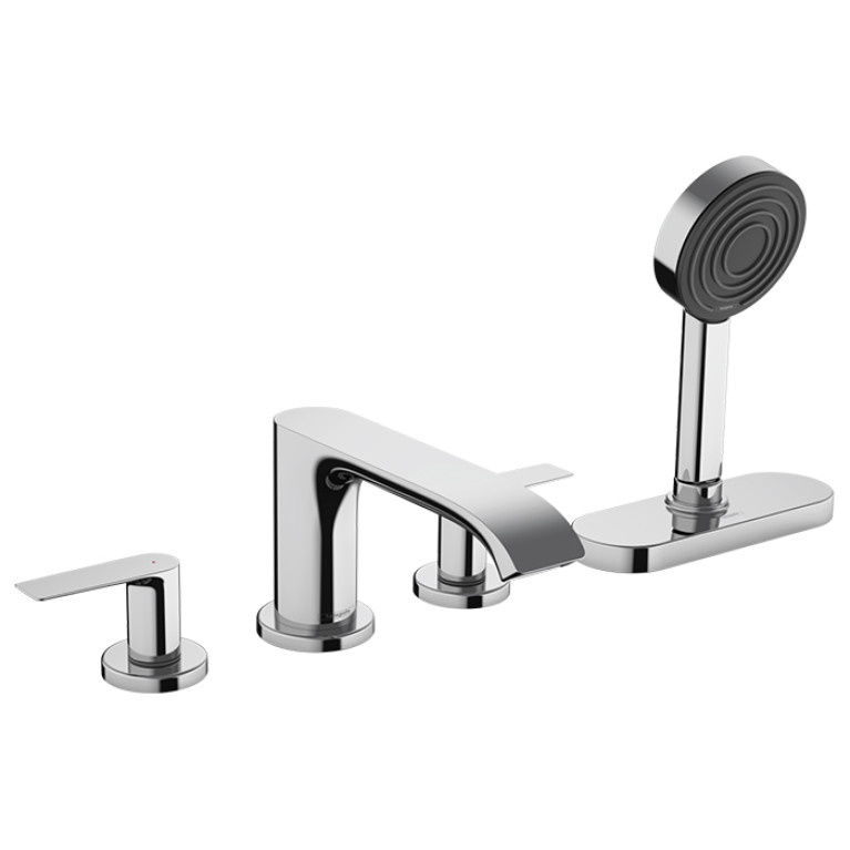 HANSGROHE VIVENIS Смеситель на борт ванны на 4 отв, с ручной лейкой, цвет хром (без внутр части)