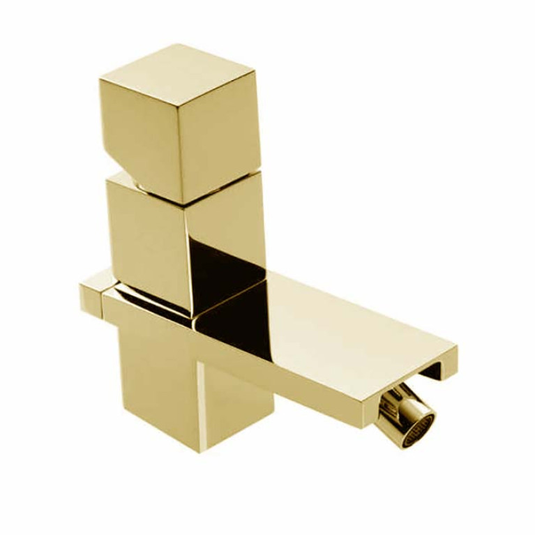 Bossini Cube Смеситель для биде на 1 отв., с заглушкой 1&rdquo;1/4, цвет: Gold PVD