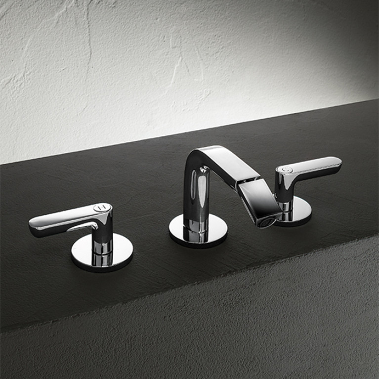 Fantini Icona Deco Смеситель для биде, 3 отв., с донным клапаном, цвет: хром