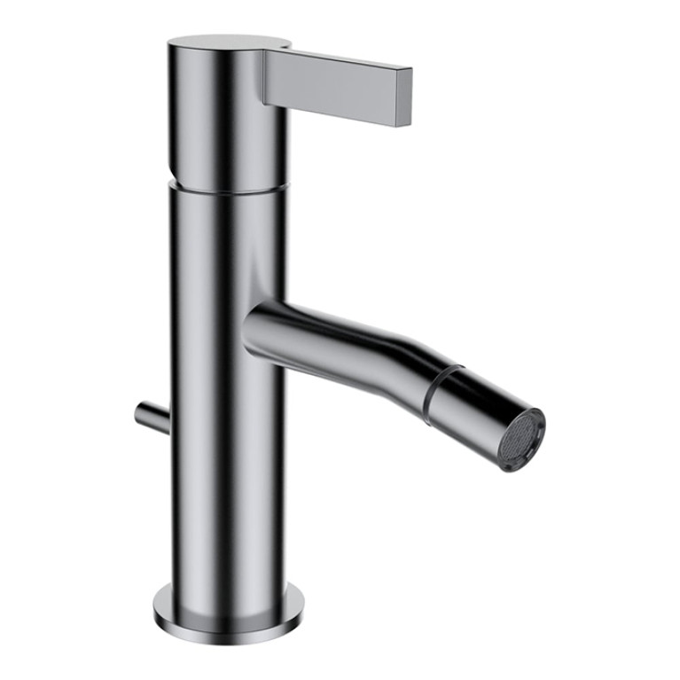Laufen Kartell Смеситель для биде, на 1 отв, с донным клапаном, излив 110 мм, цвет: нержавеющая сталь (PVD)