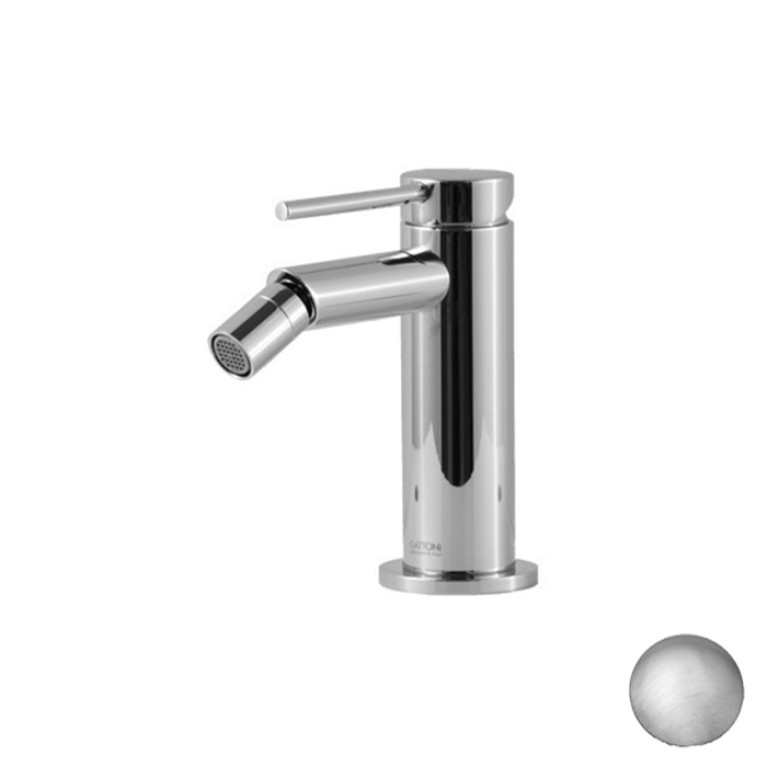 GATTONI CIRCLE TWO Смеситель для биде на 1 отверстие, с донным клапаном, цвет Brushed nickel