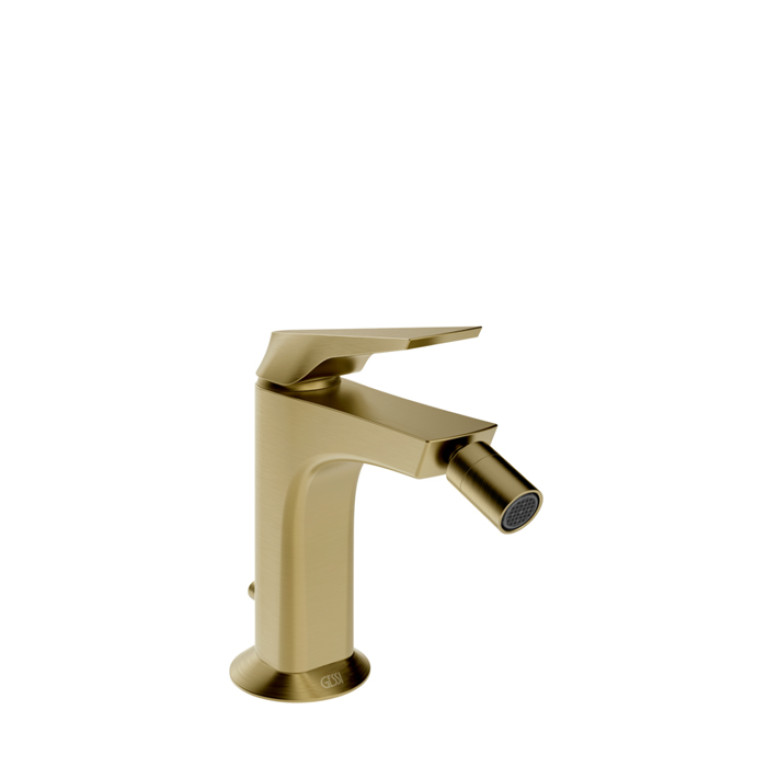 GESSI  VENTAGLIO Смеситель для биде с донным клапаном и соединительными шлангами, цвет: Brass Brushed PVD