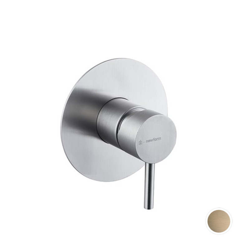 Newform X-Steel 316 Наружная часть однорычажного смесителя, (для 10841) цвет: PVD Brushed pale gold