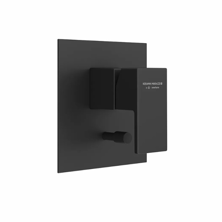 Kerama Marazzi Встроенный однорычажный смеситель FUTURA для душа с переключателем на 2 источника, цвет черный матовый (Снижены цены)