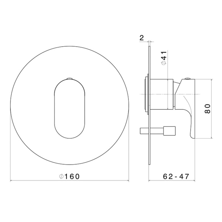 Kerama Marazzi Встроенный однорычажный смеситель OLE для душа с переключателем на два потока, золотой атласный