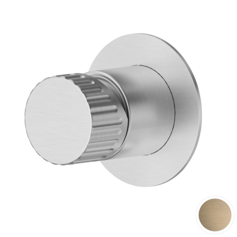 Newform Steel Line Внешняя часть однорычажного смесителя, (для 31085) цвет: PVD Brushed pale gold