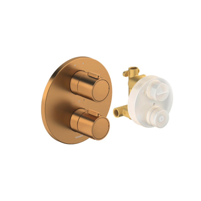 Duravit Thermostatic Термостатический смеситель для душа скрытого монтажа, бронза