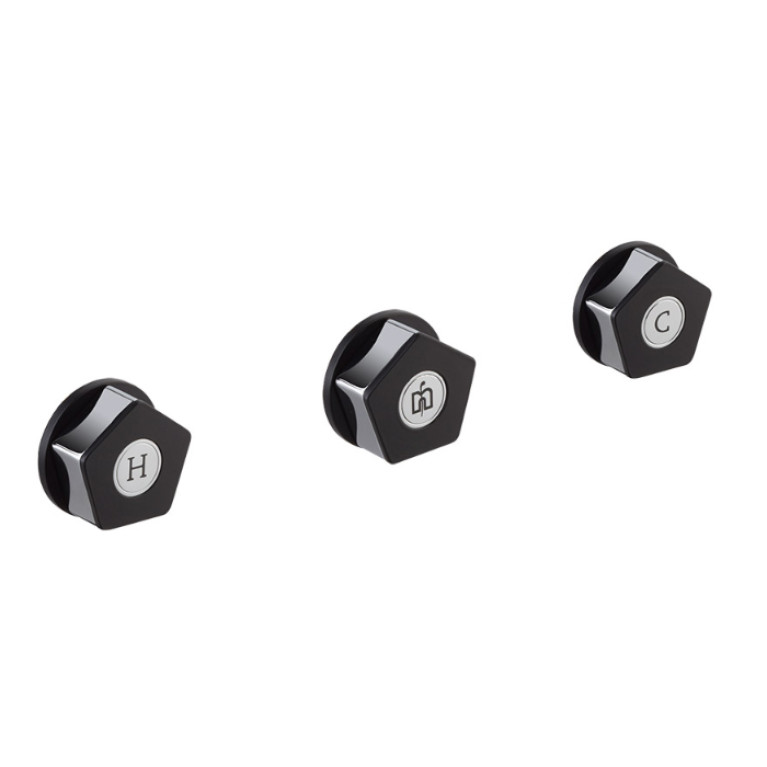 Newform ParkLE Комплект смесителя для душа с перекл. на 3 потока, с подключением на 1/2&rdquo;,  цвет:  хром + черный матовый