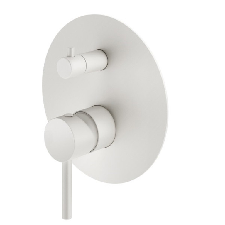 Plumberia Selection IXO Внешняя часть встраив. смесителя д. душа на 2-3 вых.с мех. девиатор, использ.с Box INT9036, накл.d.170mm нерж.сталь, бел.мат.