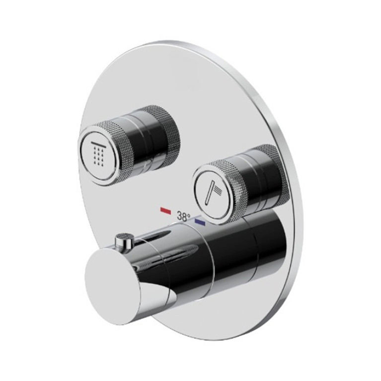 Plumberia Selection PSBOX Внешняя часть встраив. смесителя для душа на 2 вых,для комбин.с PSB003 накладка нерж.сталь d.160мм, хром