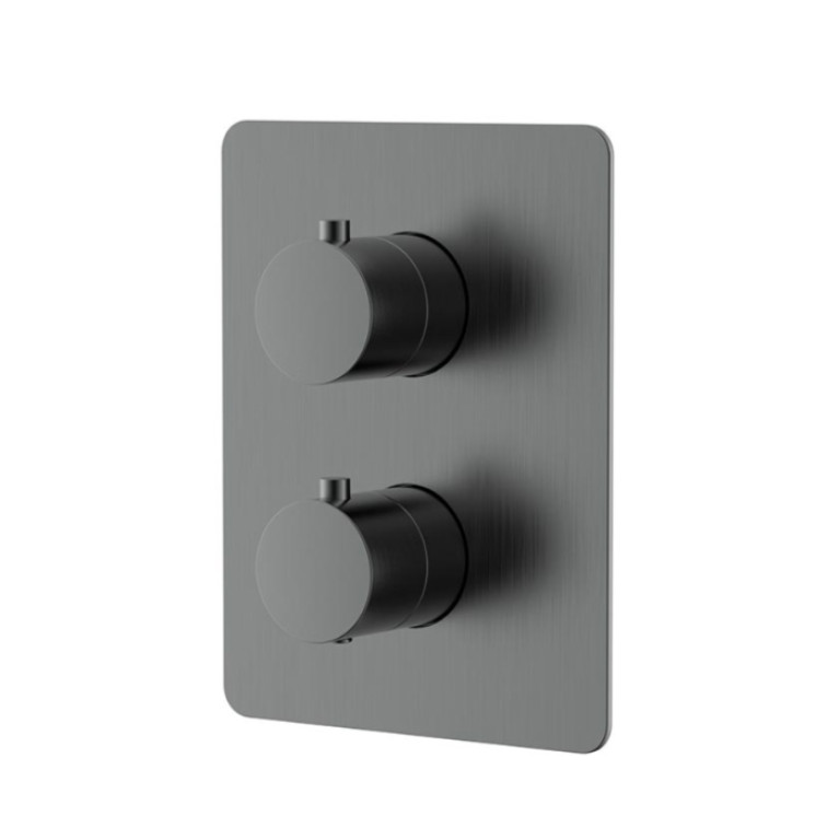 NEMO NM-2359BGM Термостатический встраиваемый смеситель для душа из стены на 3 потребителя, BRUSH GU